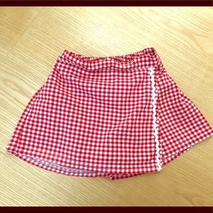 Vintage gingham skort skirt tennis golf ric rac 5